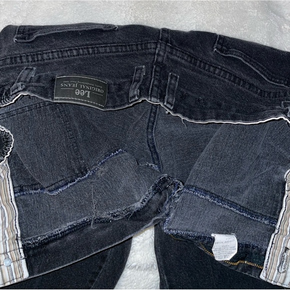 Lee Dark Wash Denim Straight Leg Jeans - Picture 4 of 5